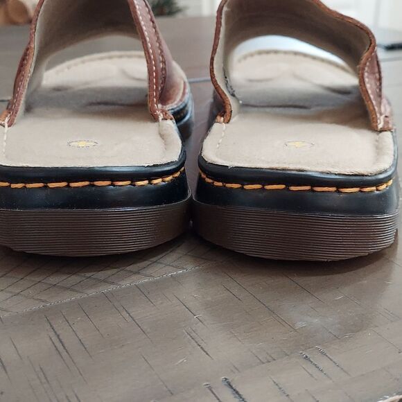 Dr. Martens 8B72 Brown Leather Slides Sandals Sz 13 - Picture 10 of 12